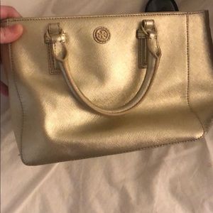 Gold Tory Burch purse
